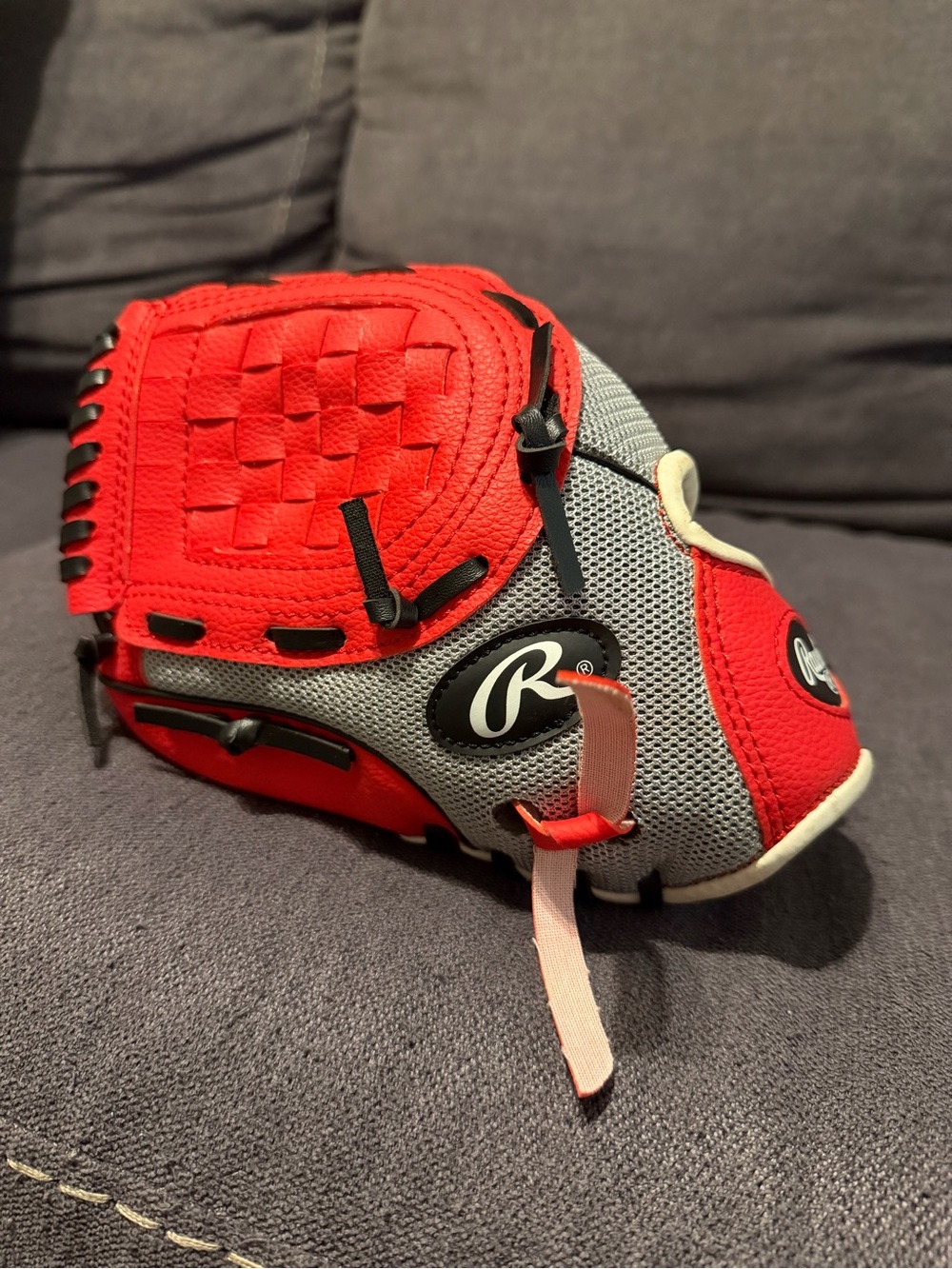 Rawlings Red and Gray Kids Baseball 10inch Glove